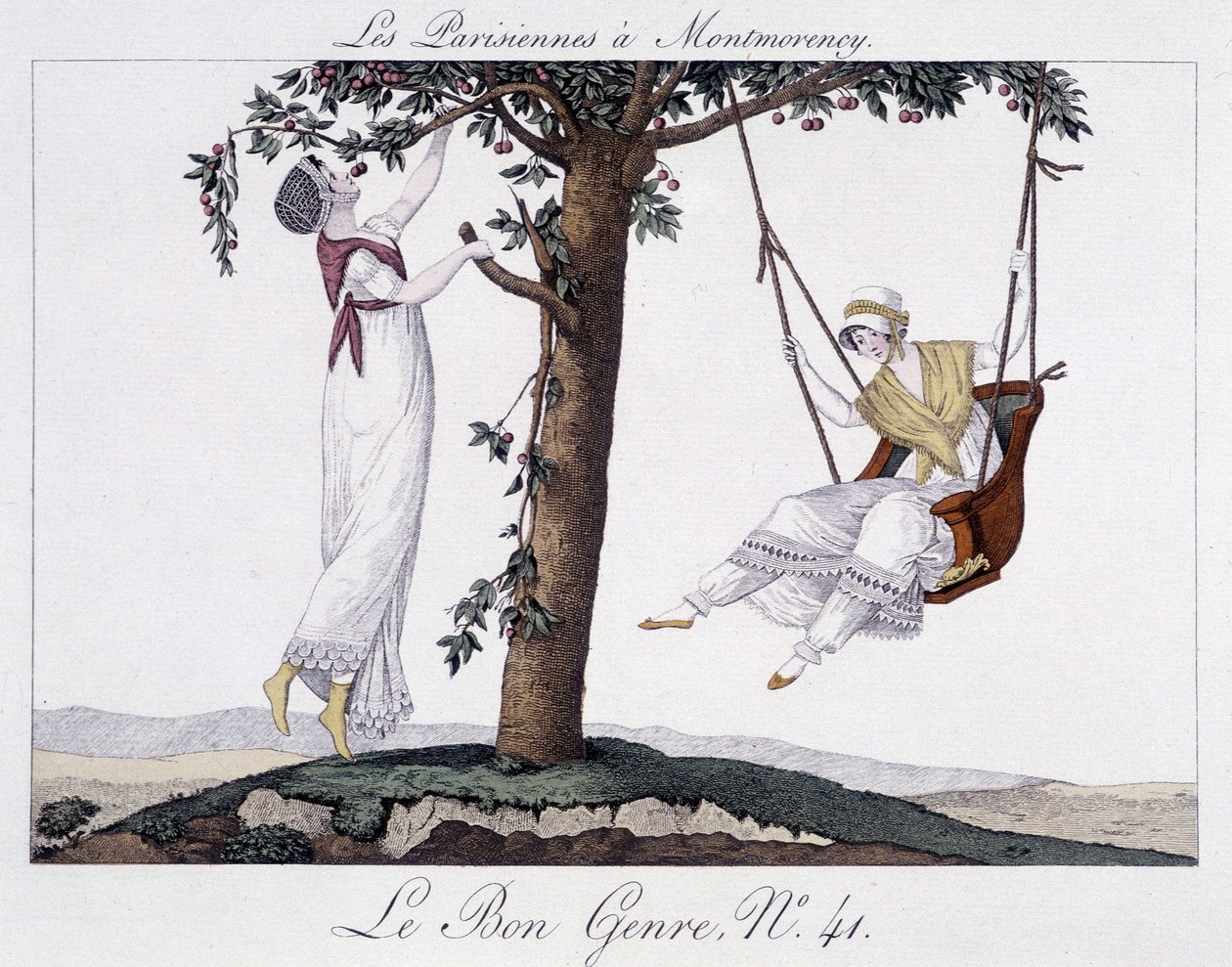 Les Parisiennes à Montmorency (balançoire) - dans "Le Bon Genre" - Unknown artist