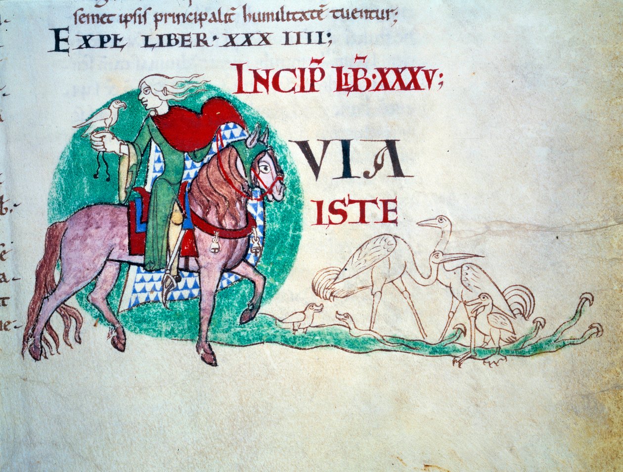 Seigneur à la chasse au faucon - Unknown artist