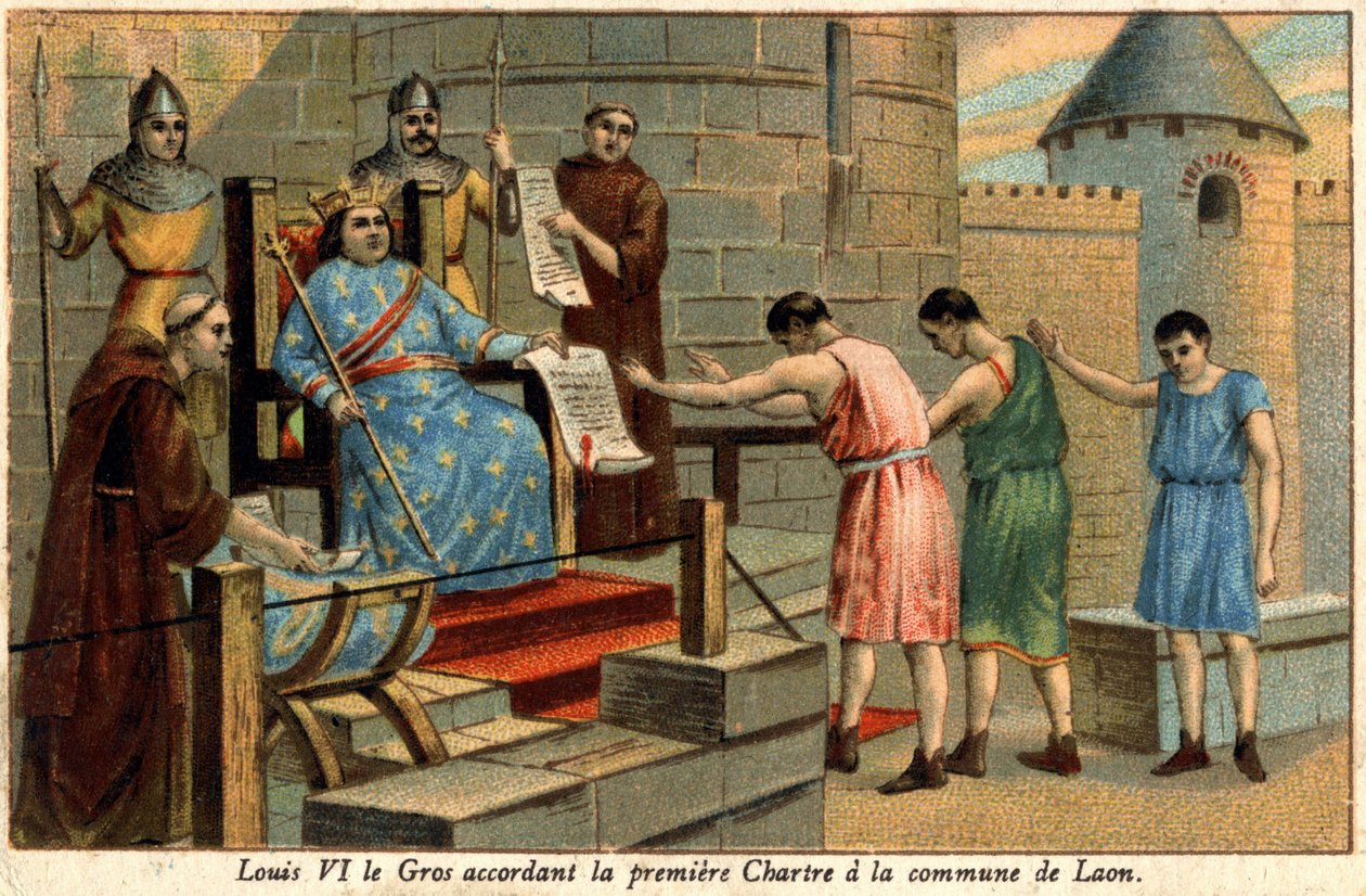 Louis VI a accordé la première charte à la commune de Laon en 1128 - Unknown artist