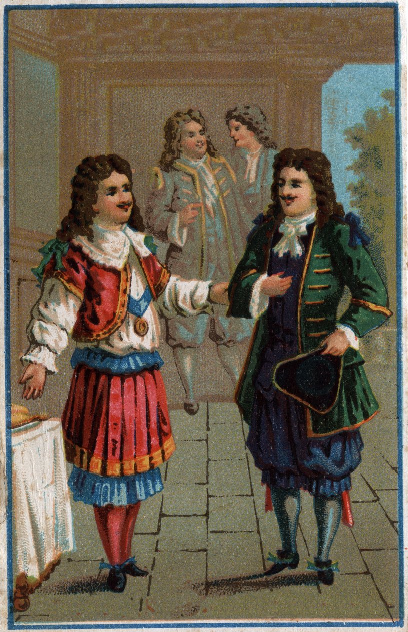 Louis XIV et Molière : Roi Louis XIV (1638-1715) et Jean-Baptiste Poquelin dit Molière (1622-1673) - Unknown artist