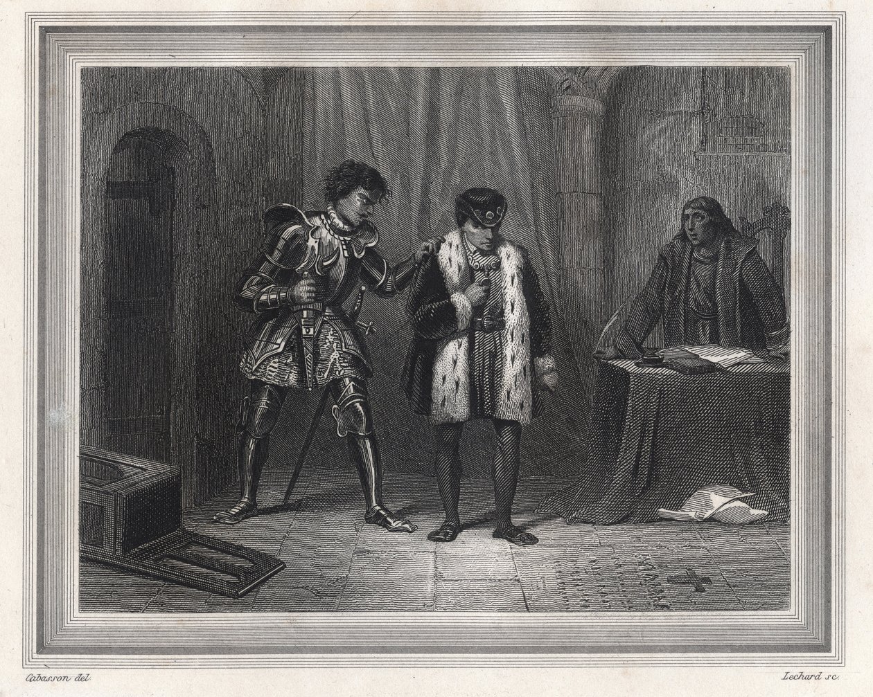 Louis XI prisonnier de Charles le Téméraire, duc de Bourgogne - Roi de France Louis XI rencontrant son adversaire Charles le Téméraire à Péronne en octobre 1468 - Unknown artist