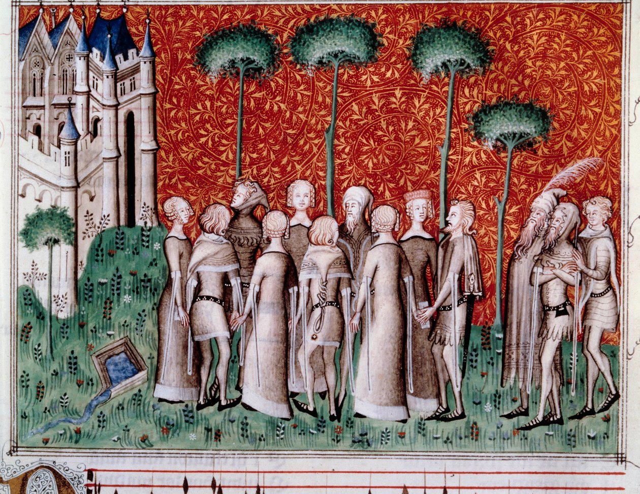 Machaut trouvant sa dame. Miniature d