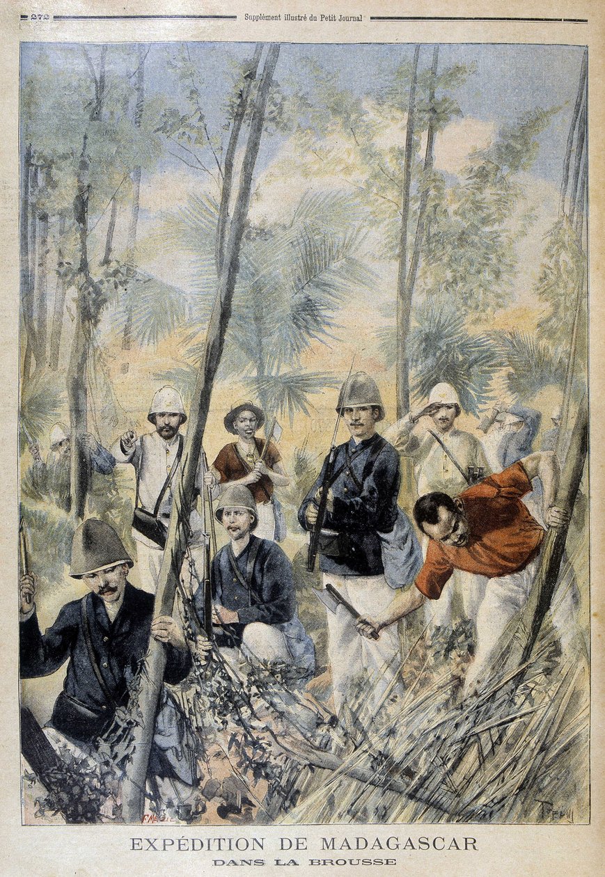Expédition de Madagascar : dans la brousse - dans « Le Petit Journal », août 1895 - Unknown artist