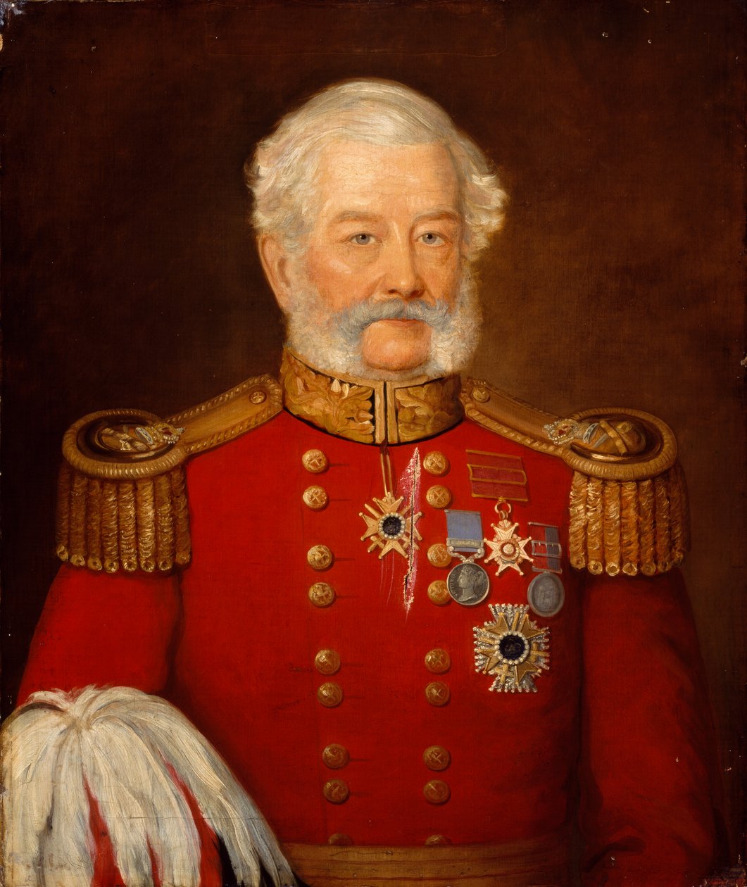 Major général Sir Abraham Roberts, état-major de l