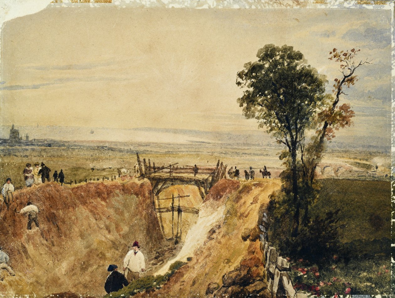Construction du chemin de fer de Shoreham, c.1840 - Unknown artist