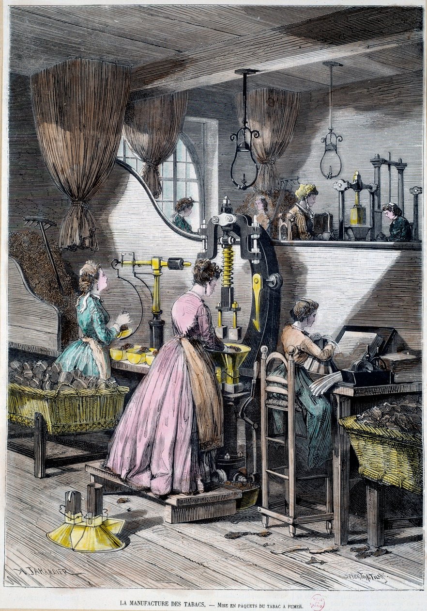 Manufacture de tabac, emballage du tabac à fumer - Unknown artist