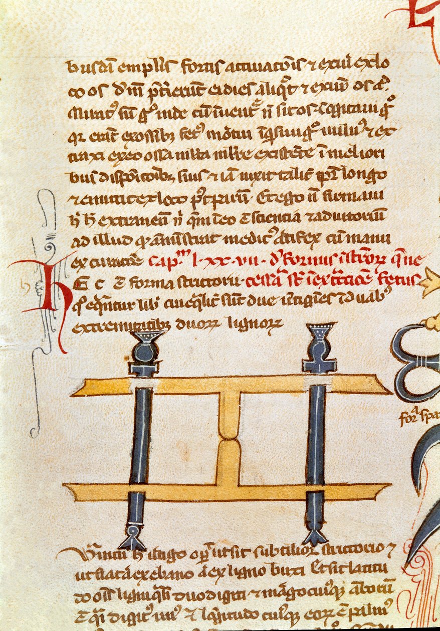 Page de manuscrit « Chirurgie » (MS. LAT.VII XXXII-3023) par Guillaume de Salicet (Guglielmo da Saliceto) (1207-1270) moine et médecin. 14ème siècle Biblioteca Marciana Venise - Unknown artist