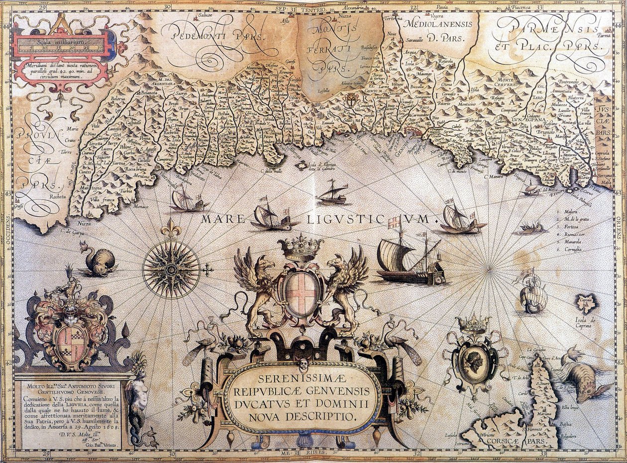 Carte de la République de Gênes - Unknown artist