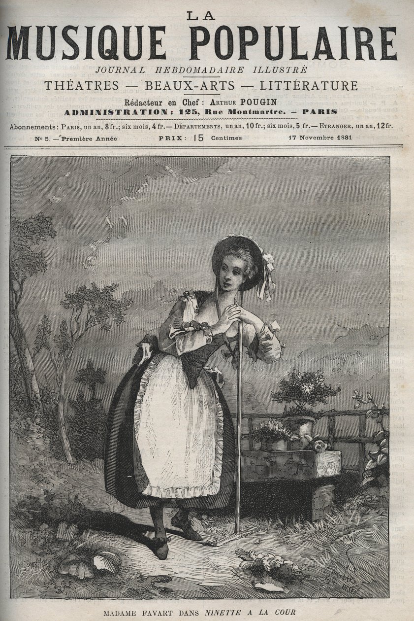 Marie Justine Benoîte Duronceray (Madame Favart) dans « Ninette à la cour ou le Caprice amoureux » - comédie en trois actes et en vers, mêlée d
