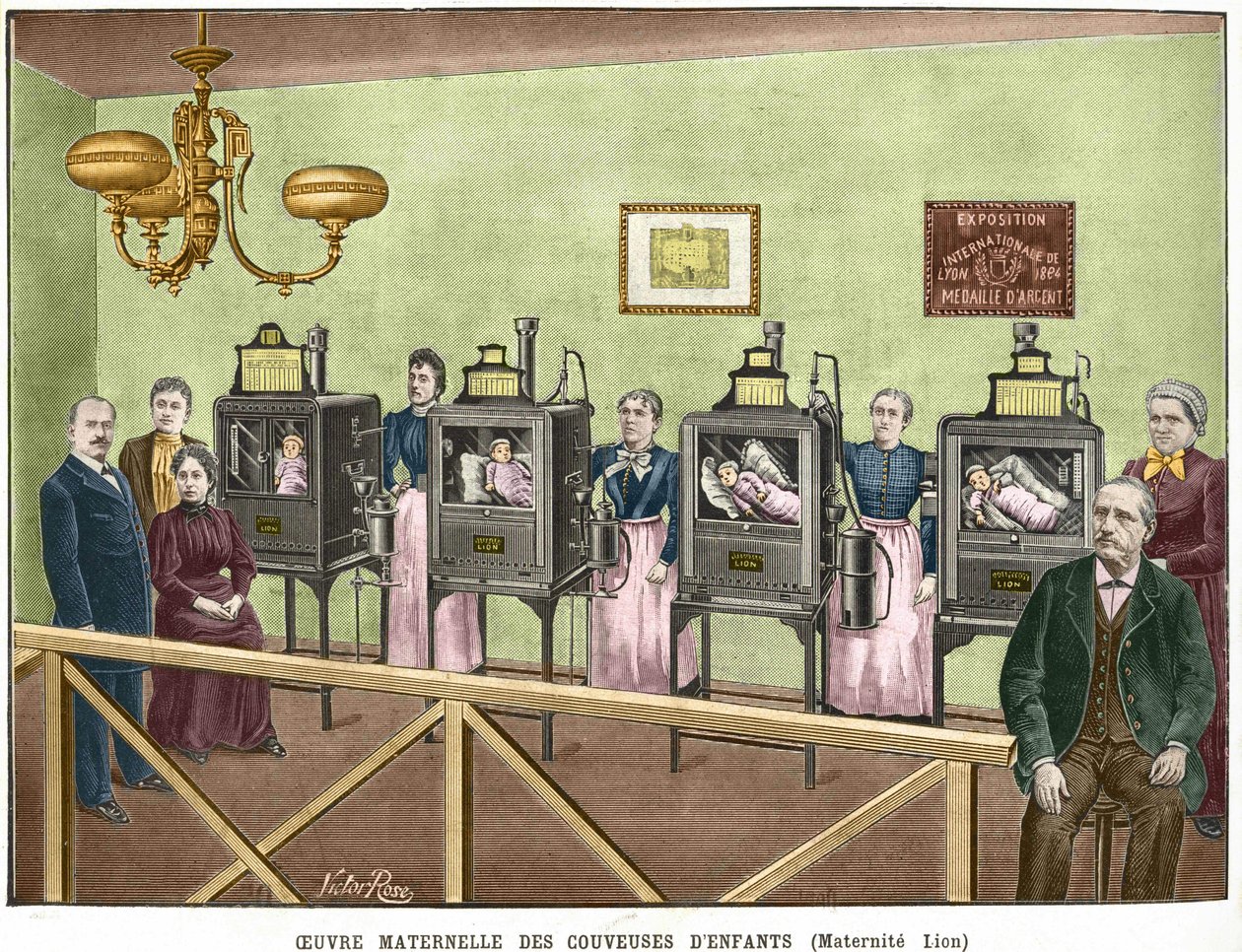 Maternité de Lyon. Gravure du 19ème siècle - Unknown artist