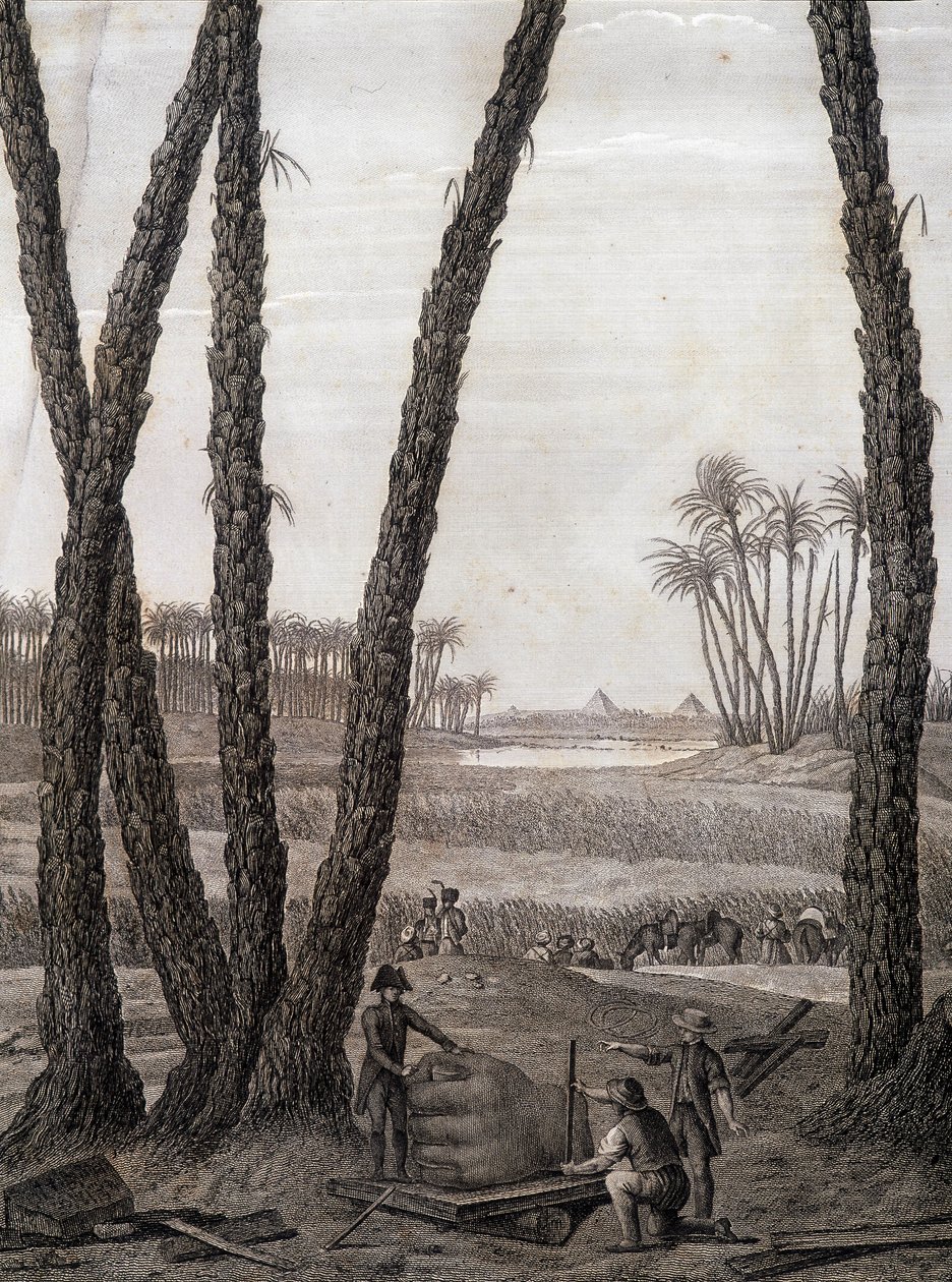 Memphis, vue des ruines (scientifiques et artistes au travail) - dans « Description de l