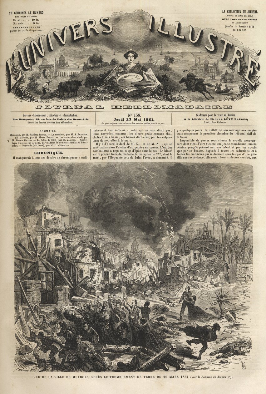 Séisme de 1861 à Mendoza, Argentine - Unknown artist