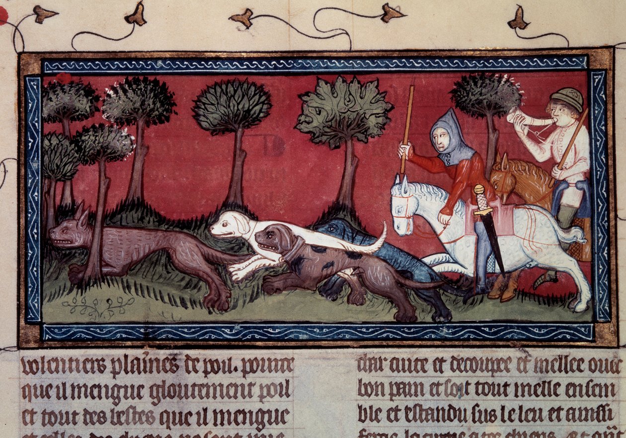 Chasse au renard miniature du manuscrit fr. 1297 - Unknown artist