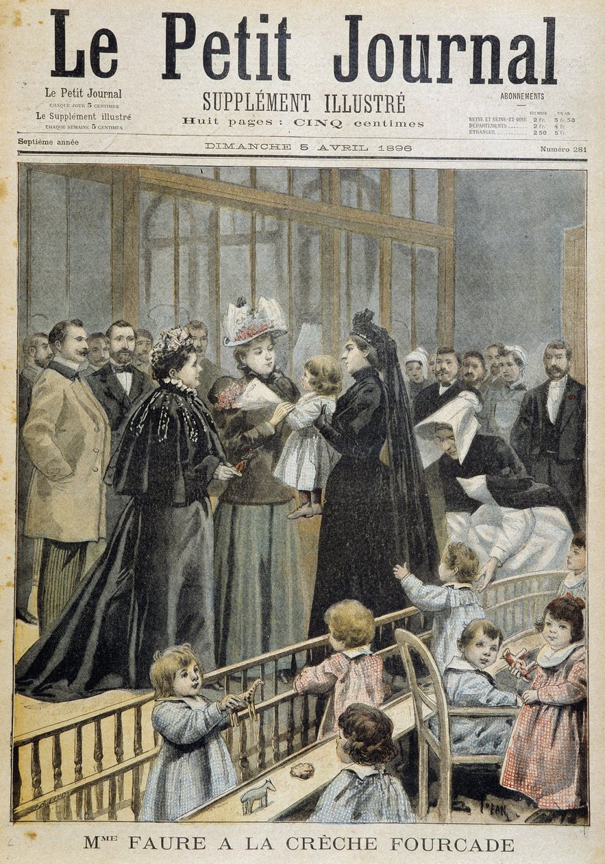 Mme Faure à la pépinière Fourcade - dans "Le Petit Journal" du 05/04/1896 - Unknown artist