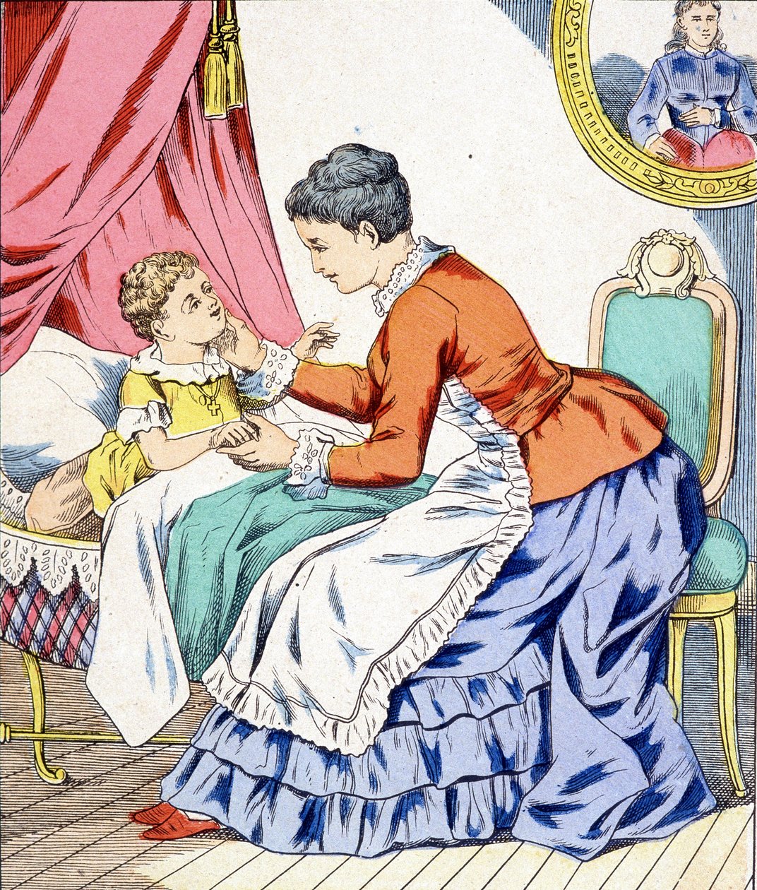 Maman chantant une berceuse à son enfant pour l