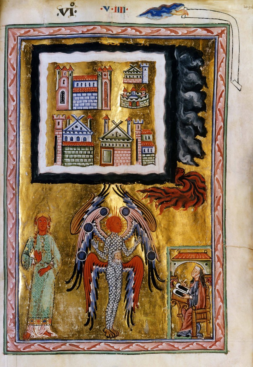 Ms 1942 La Complétion du Cosmos, vision de Hildegarde de Bingen du 