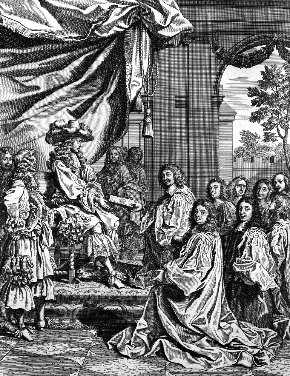 Magistrats municipaux présentant au roi Louis XIV la description de son entrée à Paris - Unknown artist