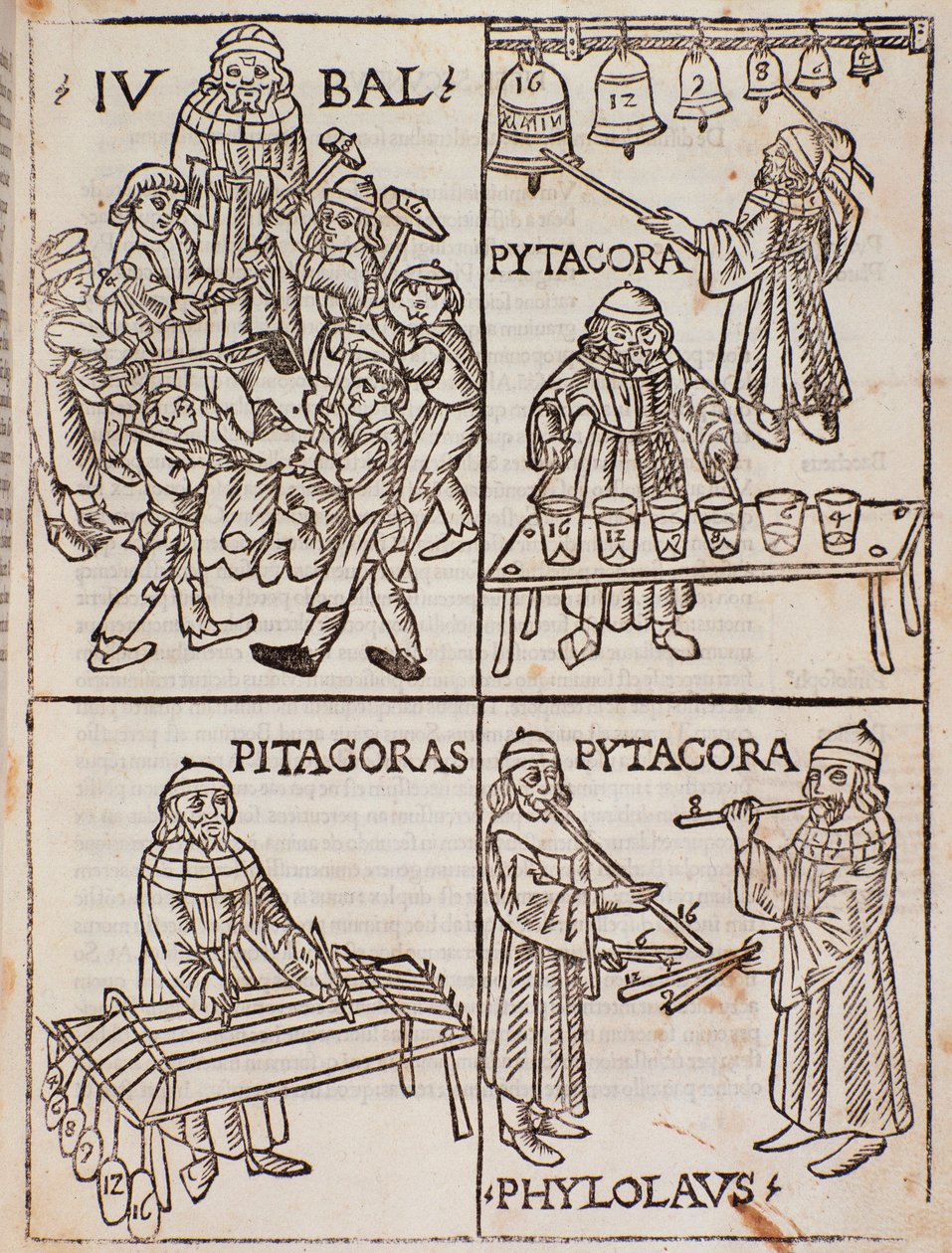 Théories musicales de Pythagore. Page tirée de Theorica Musicae par Franchino Gaffurio - Unknown artist
