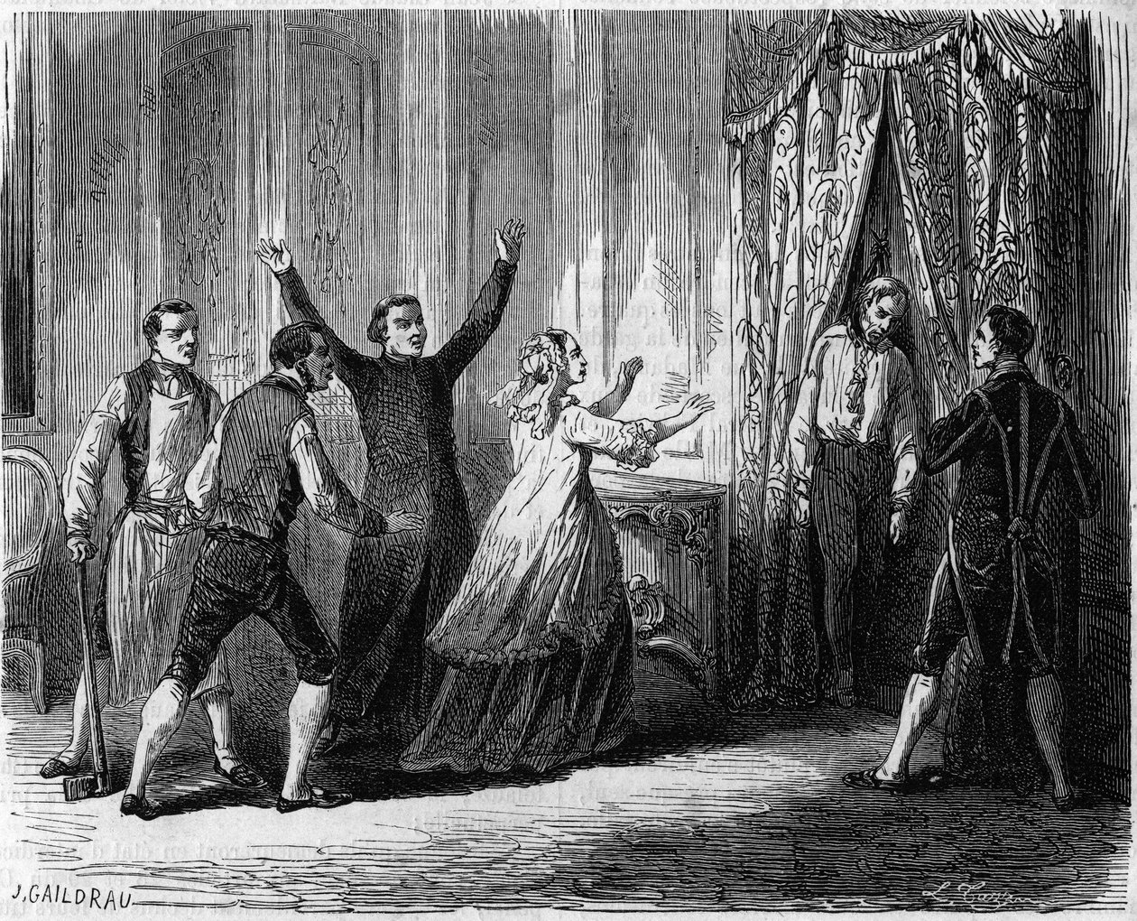 Pendaison mystérieuse du dernier prince de Condé (Louis Henri Joseph de Bourbon) - Unknown artist