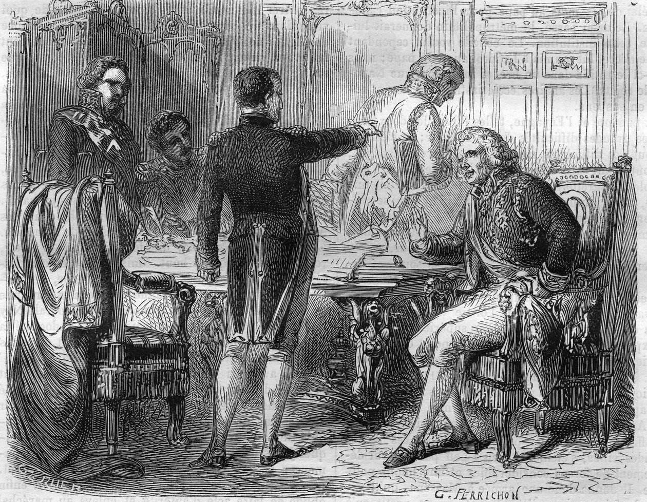 Napoléon Ier avec Jean Étienne Marie Portalis en 1811. Juriste et homme politique français (1746 à 1807). - Unknown artist