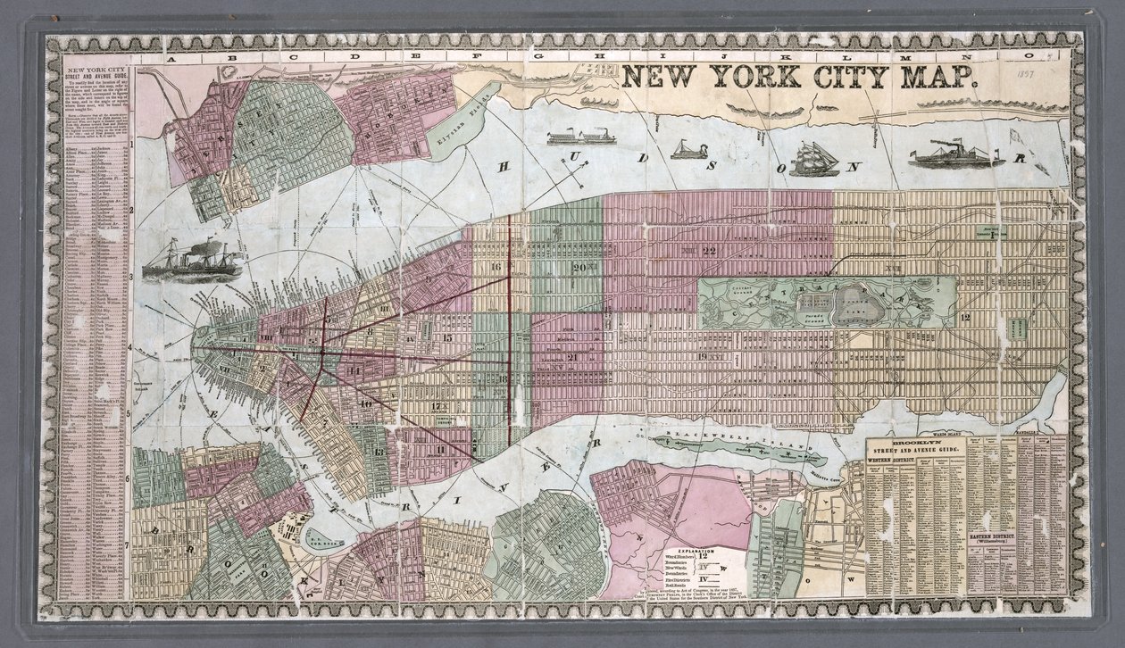 Plan de la ville de New York, extrait de Phelps