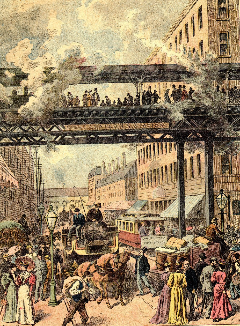 Rue de New York. Dans "Les Peuples de la Terre" 1890 - Unknown artist