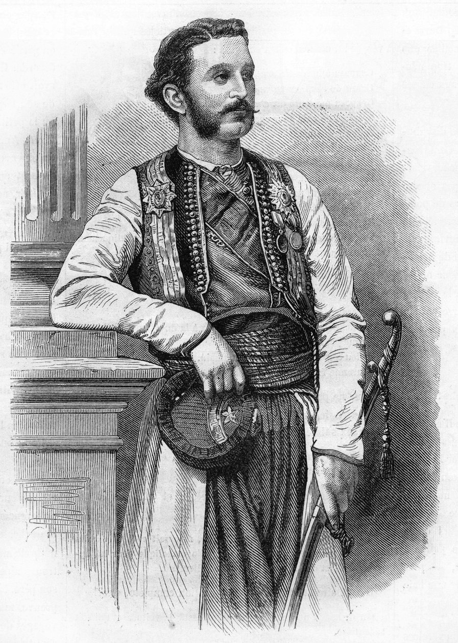 Nicolas Ier (1841-1921), en 1869. Prince du Monténégro puis roi du Monténégro - Unknown artist