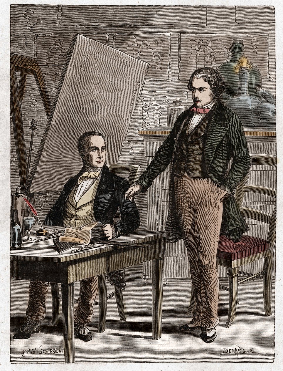 Niepce lisant à Louis Daguerre la description de l