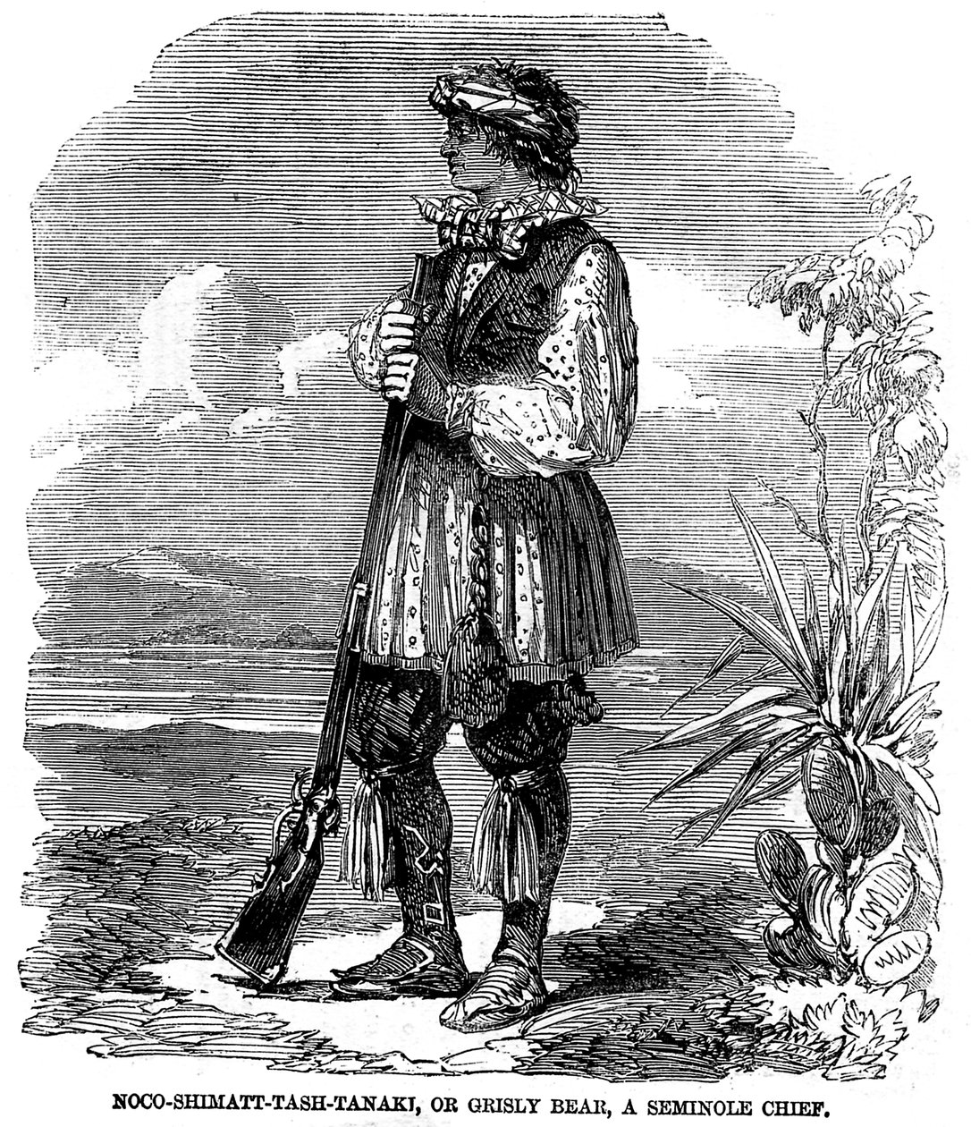 Noo-Shimatt-Tash-Tanaki, ou ours gris, un chef séminole - Unknown artist