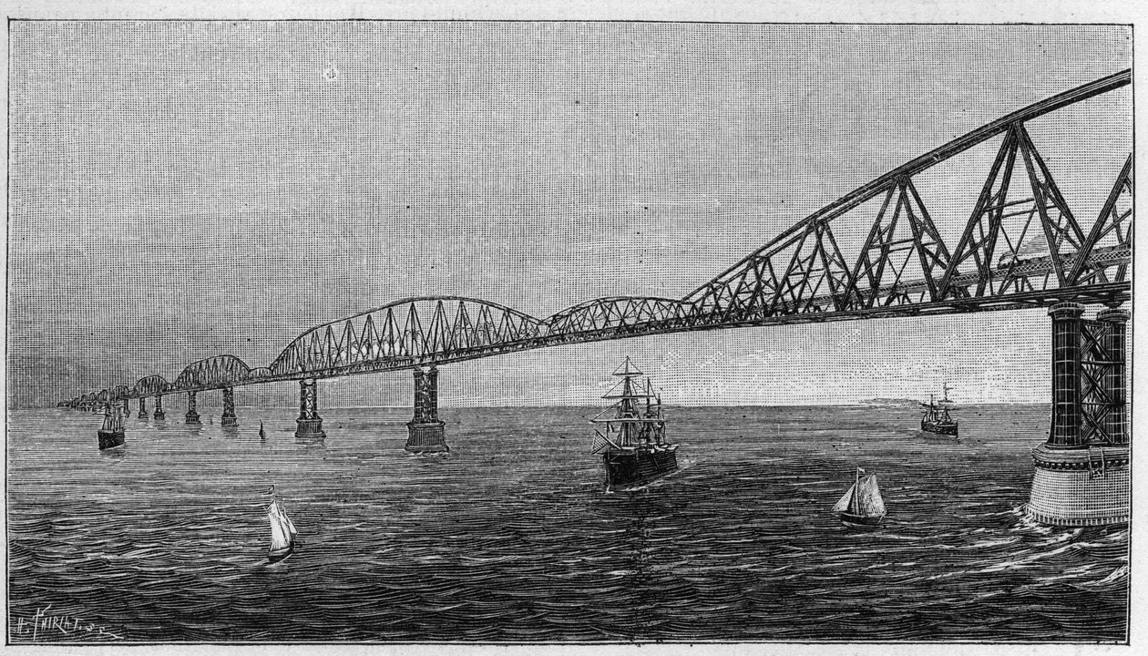 Vue du pont sur la Manche, projet d