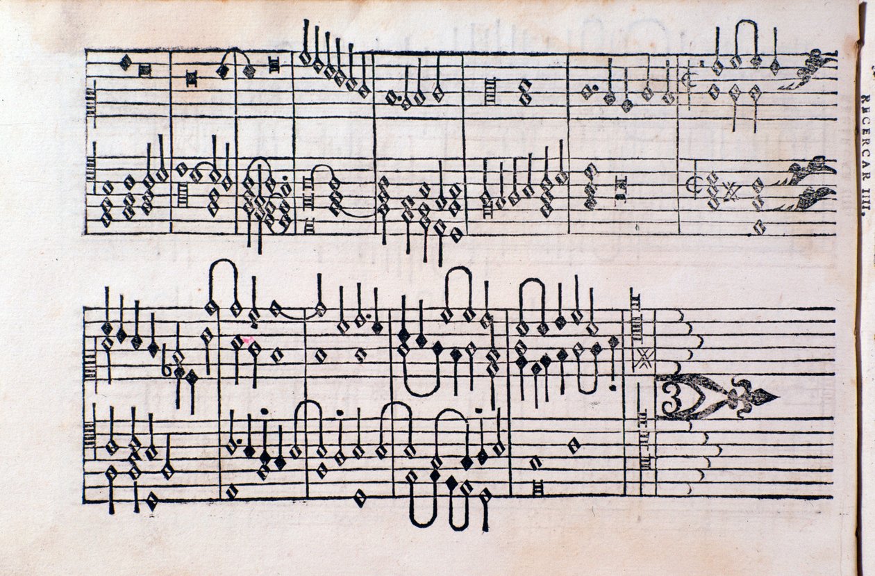 Page de "Tablature; Livre 1" de Gerolamo Cavazzoni - Unknown artist
