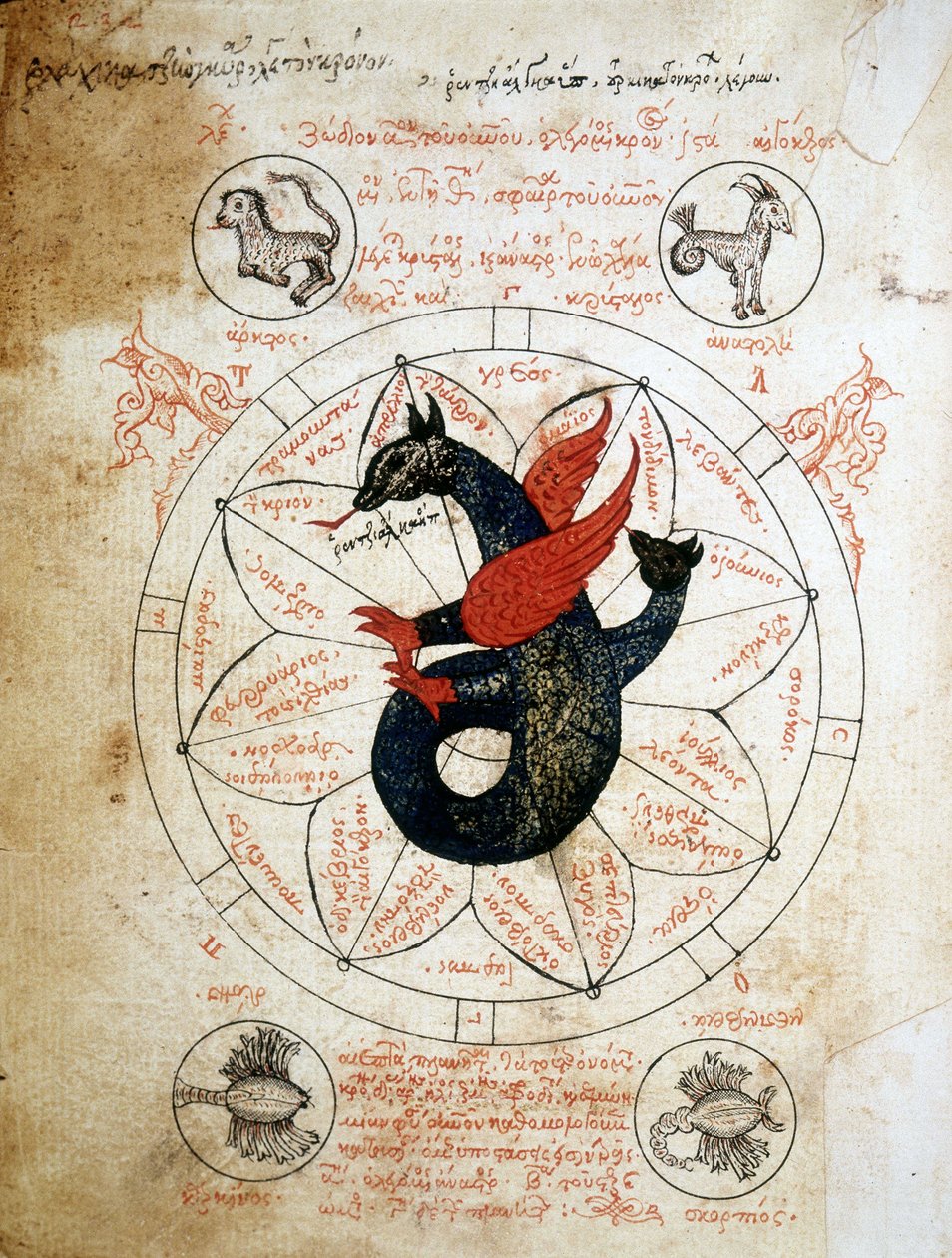 Page du manuscrit "Astrologiae tabulae et cabalisticae", traité d