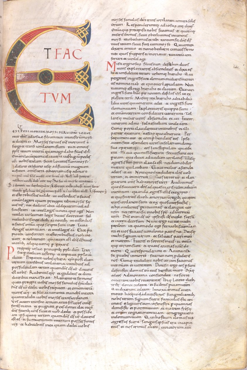 Page avec capitales "Et Factotum", XIe siècle (miniature, manuscrit membranaire) - Unknown artist
