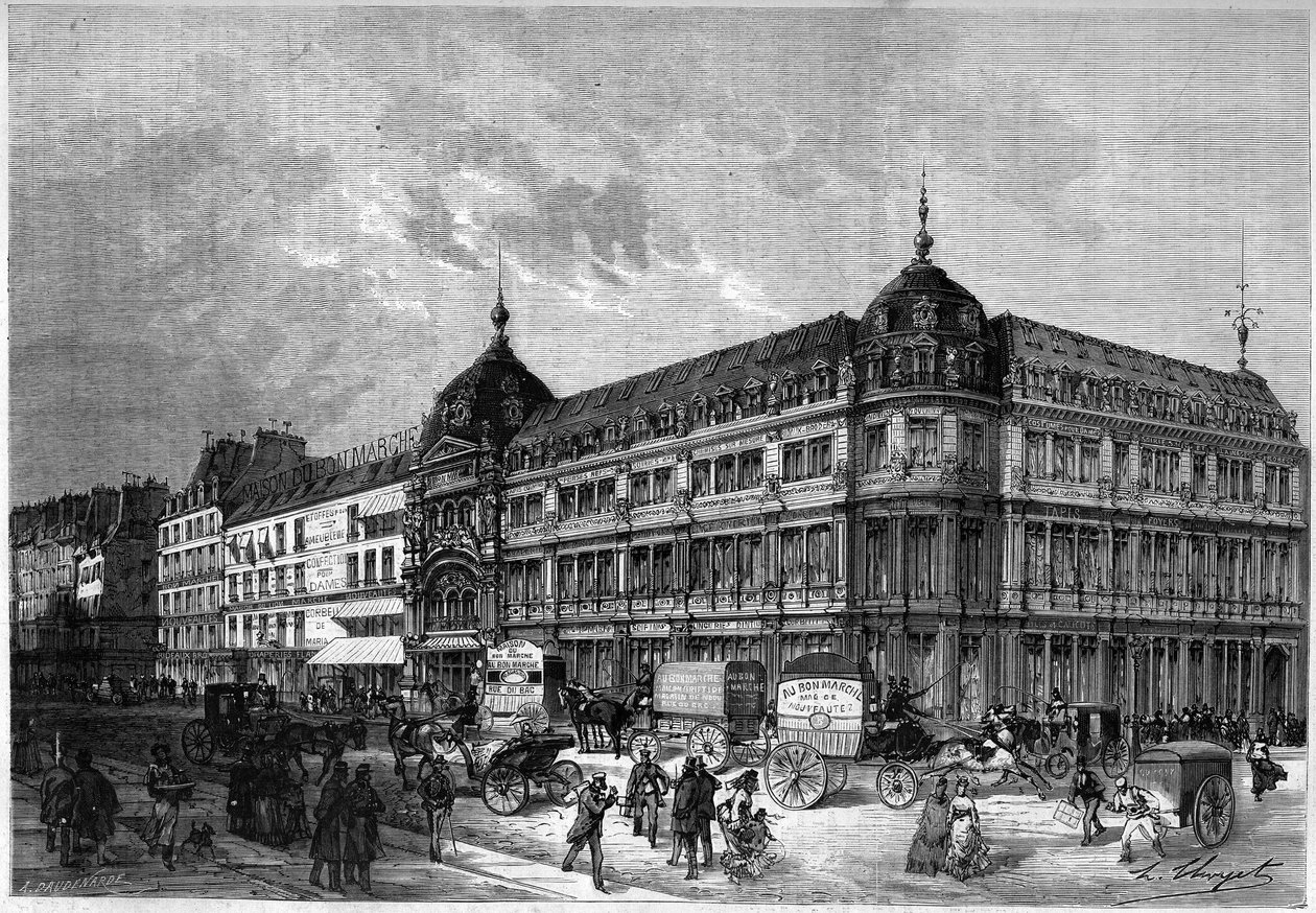 Paris 1872 : nouveaux magasins, « Au bon marché » - Unknown artist