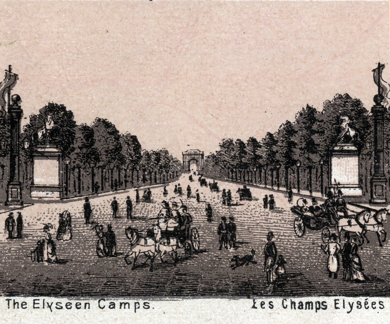 Paris, France : vue des Champs-Élysées - Unknown artist