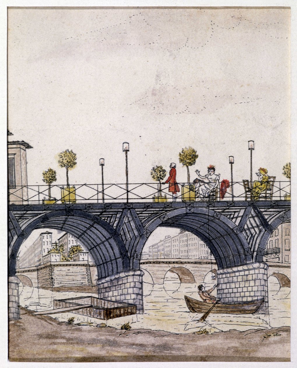 Paris : Le Pont des Arts, au XIXe siècle - Unknown artist