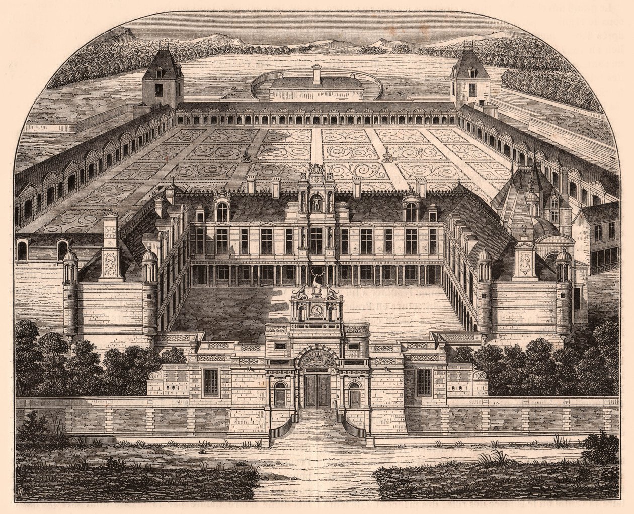 Vue en perspective du Château d