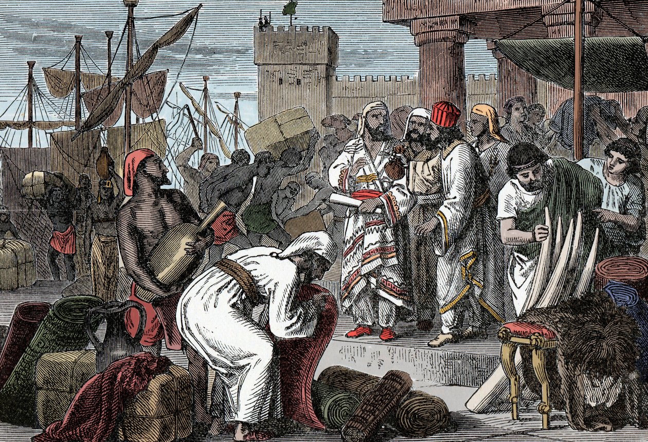 Marins phéniciens - gravure - Unknown artist