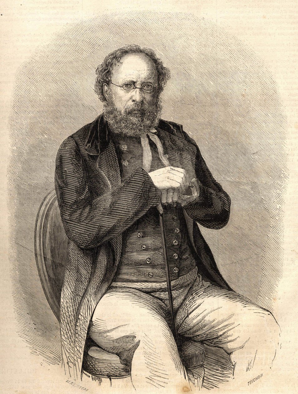 Pierre Joseph Proudhon (1809 - 1865). Théoricien socialiste français, précurseur de l