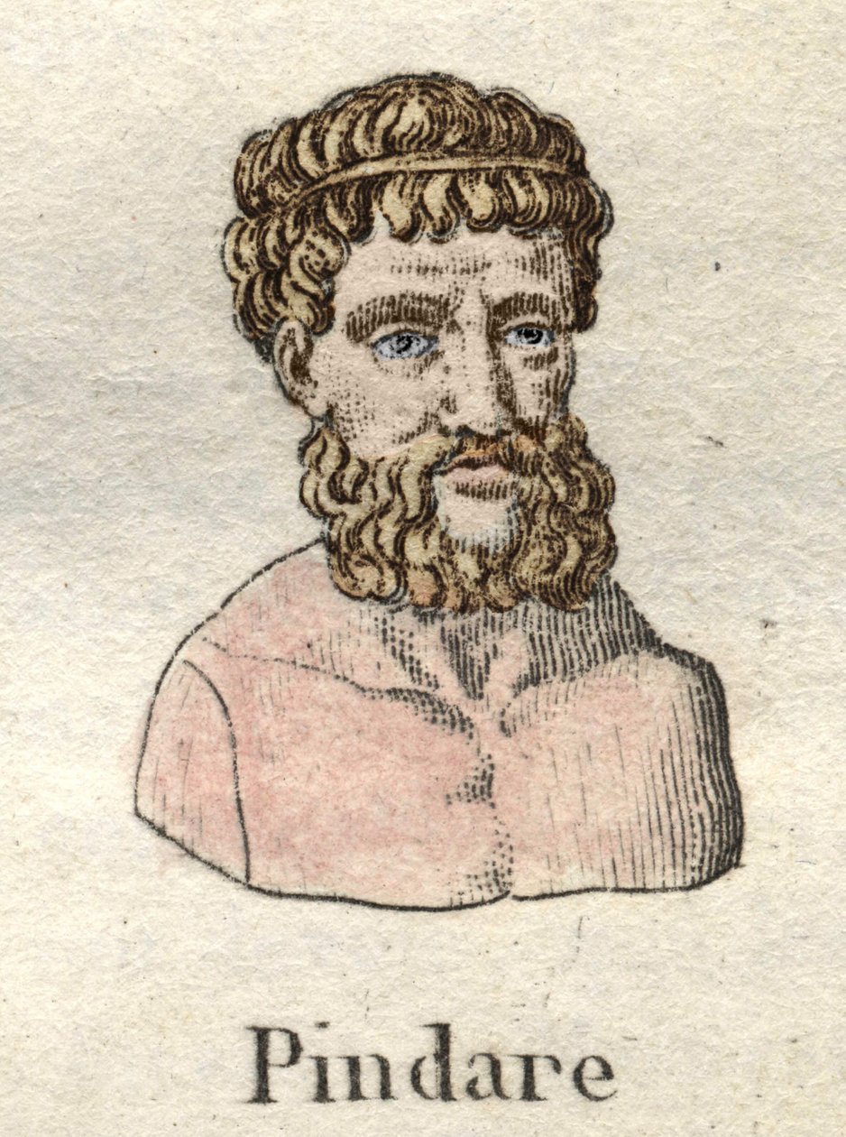 Pindare (518-v. 438 av. J.-C.), poète lyrique grec. - Unknown artist