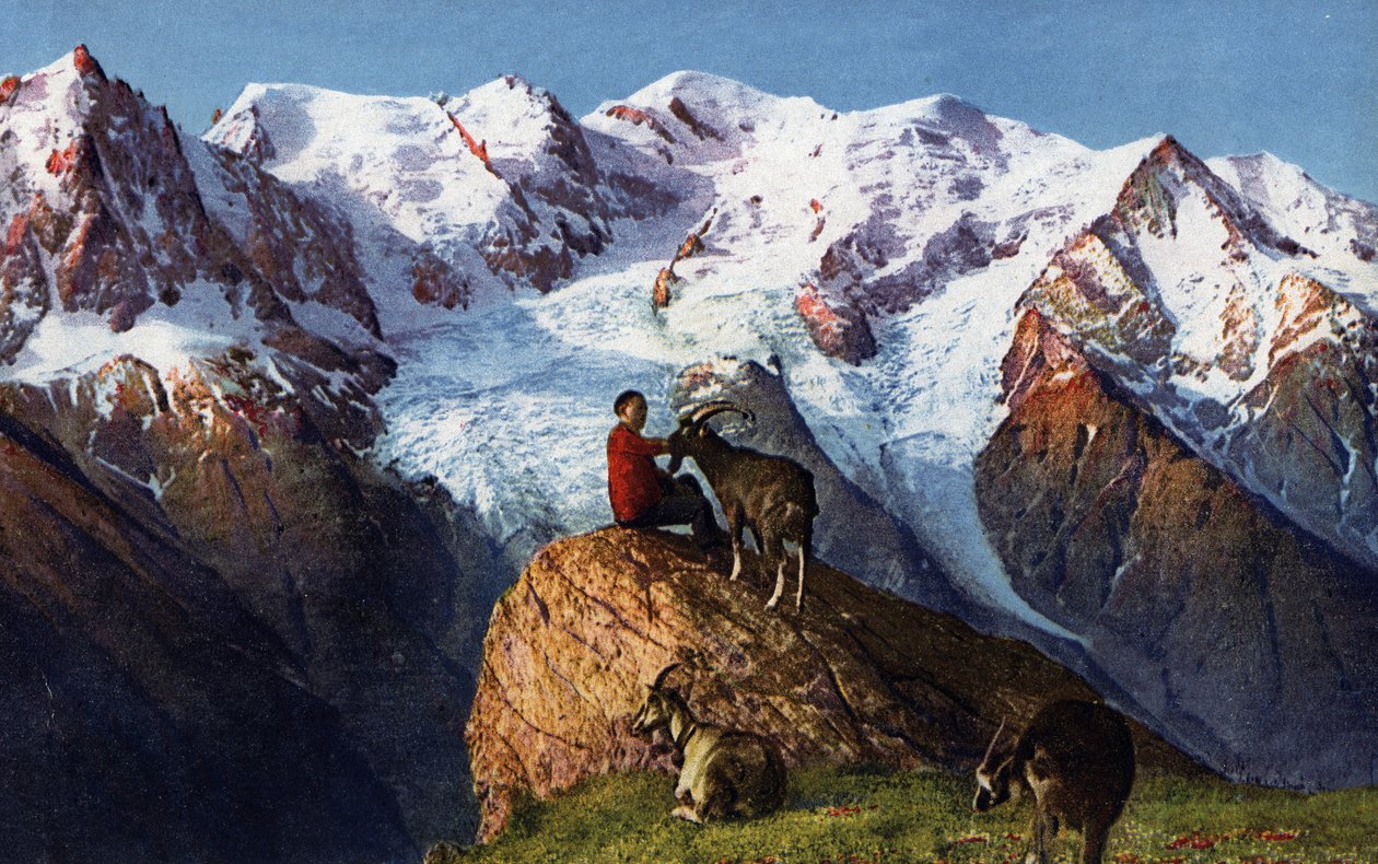Planpraz, vue sur le Mont Blanc, Chamonix - Unknown Artist