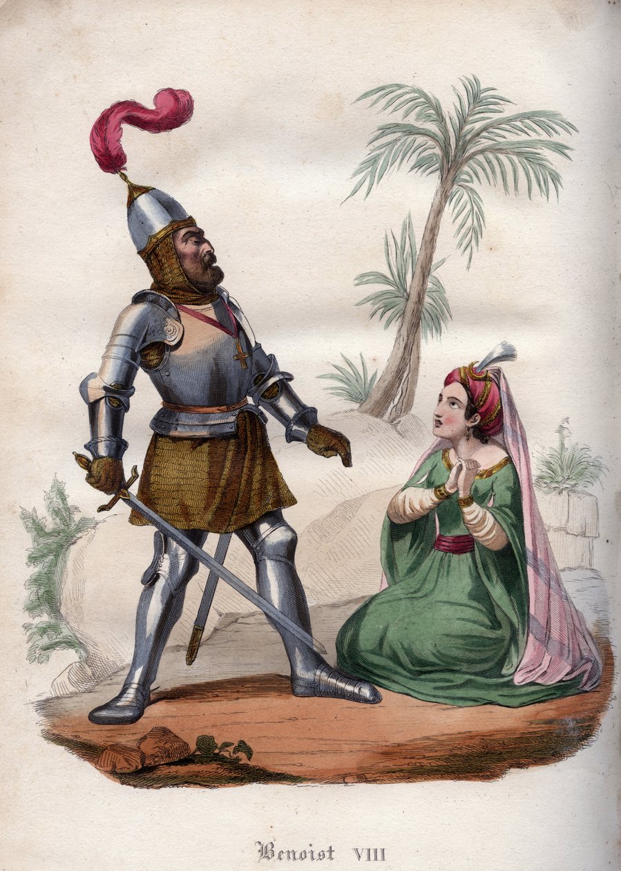 Le pape Benoît VIII (1012-1024) défait les Sarrasins en 1016 - Unknown artist