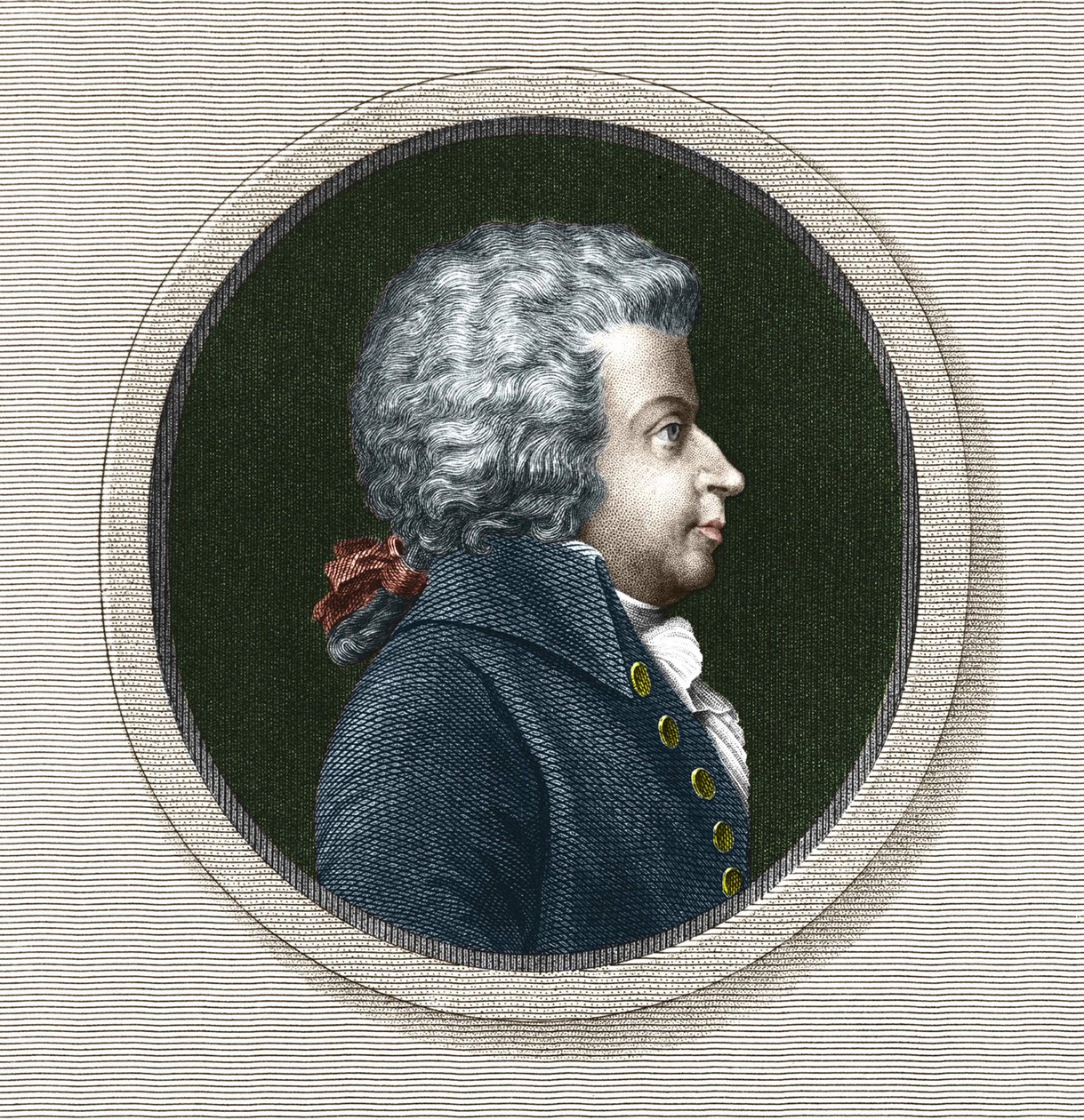 Portrait de Wolfgang Amadeus Mozart (1756-1791) - grav. 19e siècle - Unknown artist
