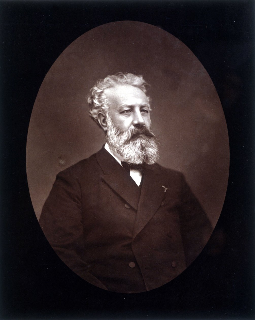Médaillon portrait de Jules Verne - dans "Les Hommes d
