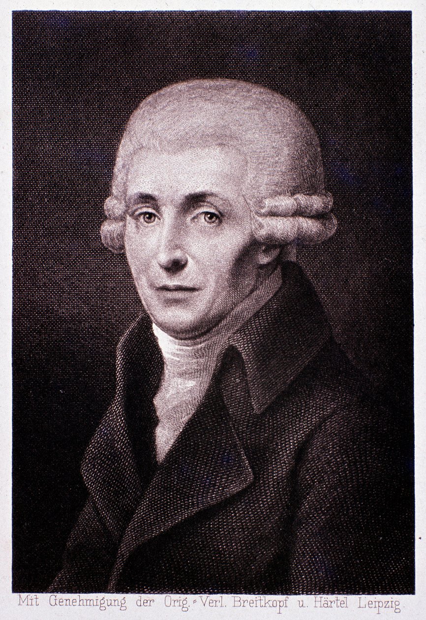 Portrait du compositeur autrichien Joseph Haydn (1732-1809) Gravure. XIXe siècle. Milan, bibliothèque du conservatoire - Unknown artist