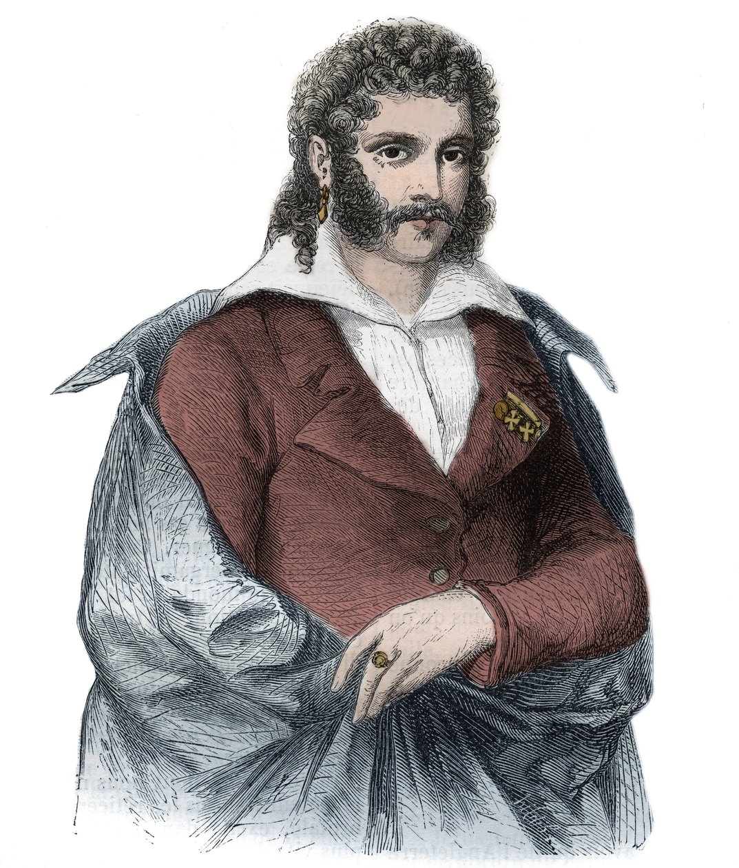 Portrait de Bartolomeo comte Bergami, amant italien de Caroline, épouse du roi George IV de Grande-Bretagne - Unknown artist