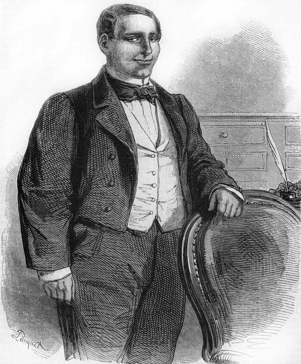 Portrait de Benito Pablo Juárez, homme politique mexicain d
