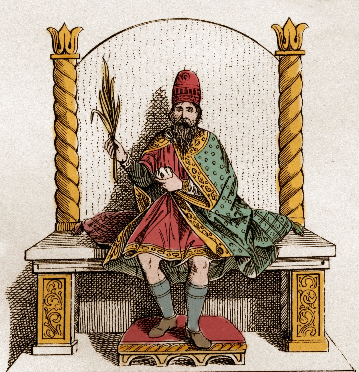 Portrait de Boniface III de Toscane (985-1052) marquis de Canossa et de Toscane - Boniface III, margrave de Toscane ou Boniface de Canossa - Bonifacio III di Canossa (ou Bonifacio IV di Toscana) Gravure de 1861 - Unknown artist