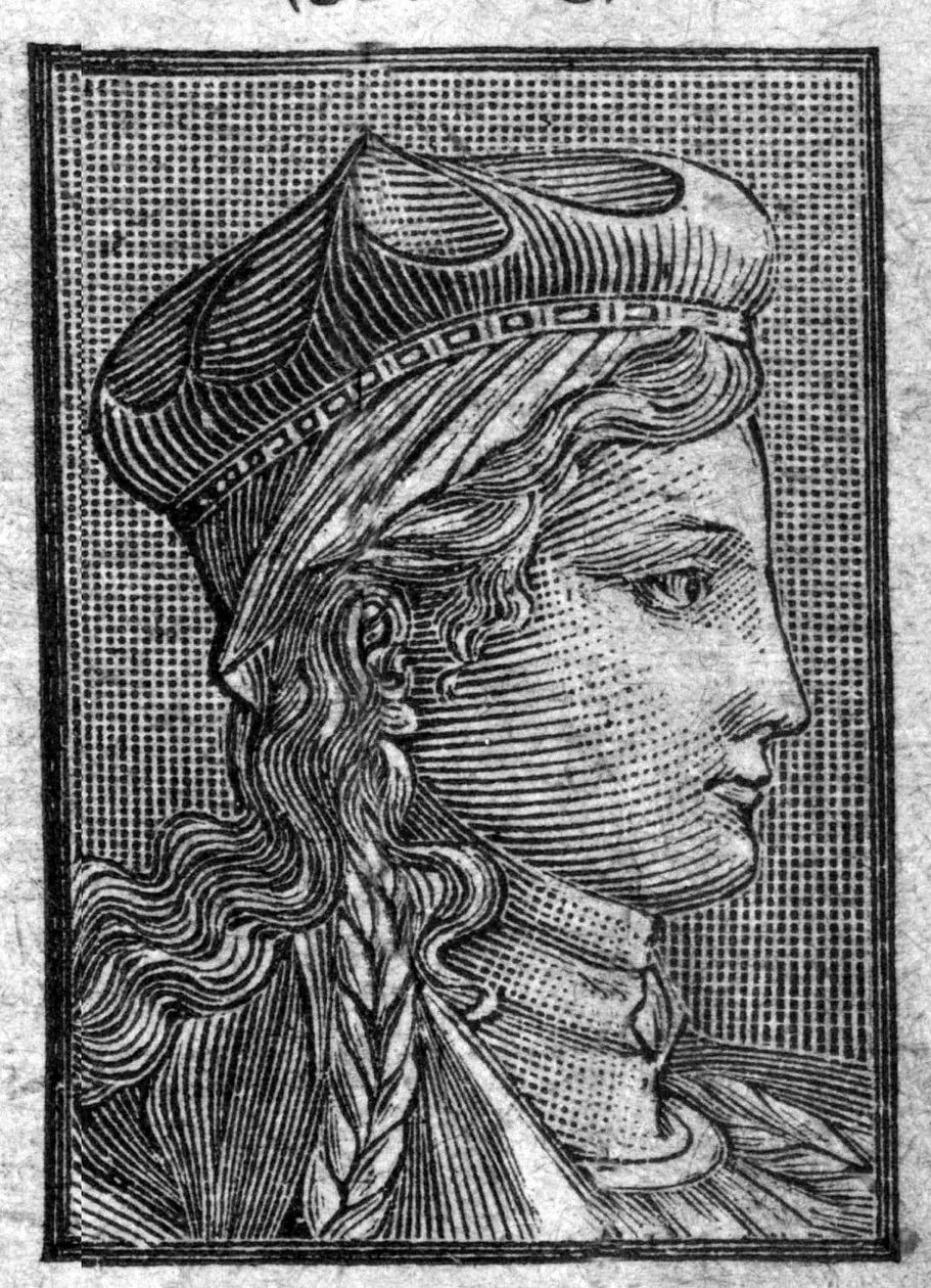 Portrait de Brunehaut (ou Brunehilde) (ca. 534-613) épouse de Sigebert I. - Unknown artist