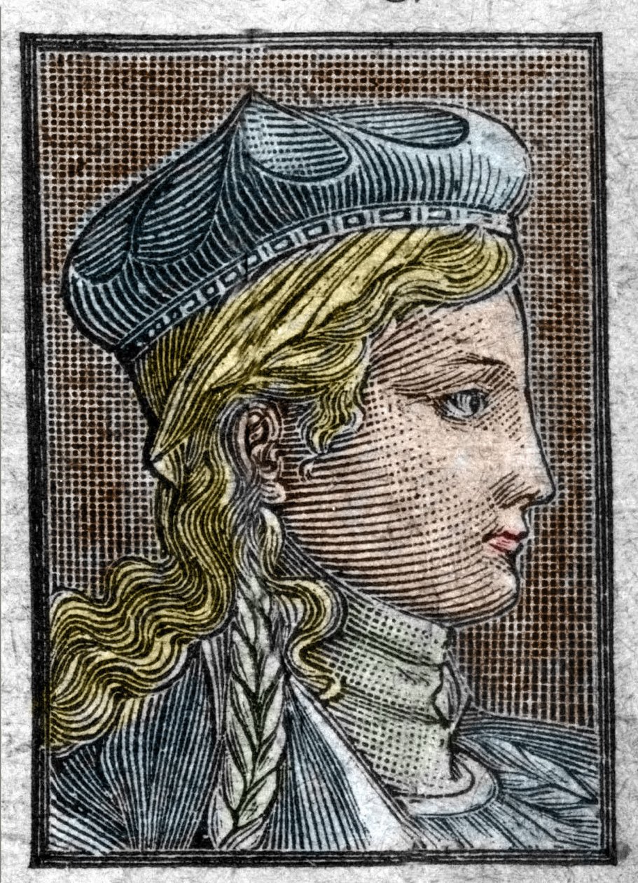 Portrait de Brunehaut ou Brunehilde (ca. 534-613) épouse de Sigebert I. - Unknown artist
